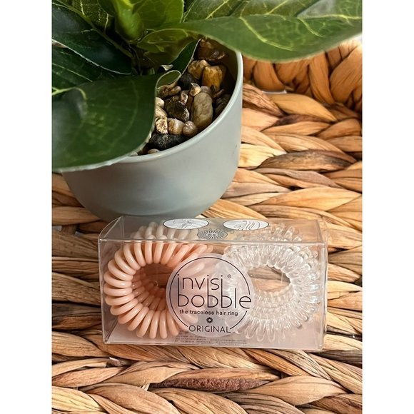 invisibobble The Traceless Hair Ring 3 nude / 3 clear NEW - Picture 2 of 6